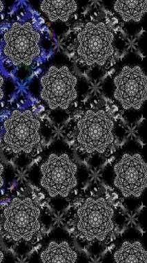 Düz Çiçek Elementleri Tasarımı. Renkli Bahar Teması eskiz kalıbı. Raster illüstrasyonundaki çiçek desenli çizim. Süslü kumaş deseni.