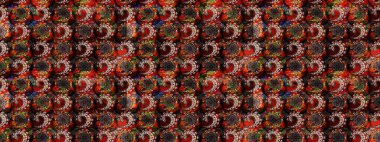 Şirin çiçekler. Çizgi çizimi kalıbı. Raster Moda kumaş deseni.