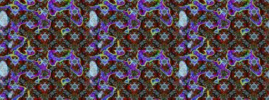 Küçük bir çiçekte eskiz deseni. Hoş bir çiçek geçmişi var. Güzel kumaş deseni. Raster illüstrasyonu.