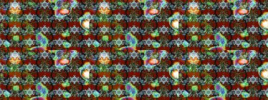 Desen, çizim, çiçek sınırı. Çiçek çelengi. Güzel, parlak, pürüzsüz kumaş, tuval. Kıvırcık, parlak örgü. Eski moda arka plan. Raster illüstrasyonu.