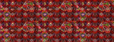 Çiçekli karalama şeklinde Raster çiçek deseni. Kibarca, kırmızı renkte yaz çiçekleri. Raster illüstrasyonu.