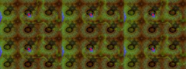 Düz Çiçek Elementleri Tasarımı. Raster illüstrasyonundaki çiçek desenli çizim. Yeşil renkli çiçekler. Renkli Bahar Teması çizim şablonu.