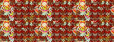 Küçük çiçekteki sevimli çiçek deseni. Raster illüstrasyonu. Tony 'nin kumaş kalıbını çiz. Modaya uygun kumaş deseni.