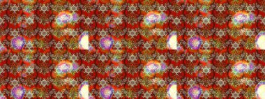 Çiçek desenli çizim. Raster illüstrasyonu. Kahverengi renkli Asyalı tekstil.