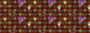 Küçük çiçekli yay deseni çiz. Raster illüstrasyonu. Suluboya tarzında kahverengi renkler üzerine.