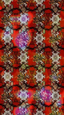 Raster deseni. Küçük çiçekteki sevimli çiçek deseni. Soyut çiçek çizim kalıbı arka planı. Kahverengi renklerde. Raster illüstrasyonu.