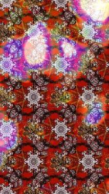 Renkli Bahar Teması eskiz kalıbı. Düz Çiçek Elementleri Tasarımı. Kahverengi renkli çiçekler. Sevimli çiçek raster deseni.