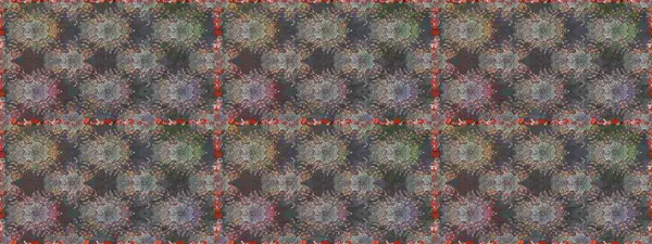 Raster illüstrasyonu. Raster illüstrasyonu. Kusursuz çiçek deseni. Asya tekstil tarzında. Gri ve kahverengi renkte çiçekler.