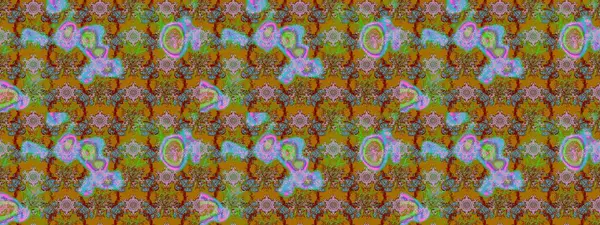 Çiçek rengi eskiz deseni. Raster çiçek izi. Klasik taslak çizimi. Raster Yumuşak kumaş deseni.