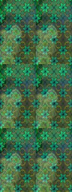 Yeşil renklerde. Taslak dekoratif arka plan, çiçek mandala. Çiçek. Raster illüstrasyonu.