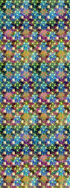 Soyut çiçek çizim kalıbı arka planı. Küçük çiçekteki sevimli çiçek deseni. Raster deseni. Raster illüstrasyonu. Mavi renklerde.