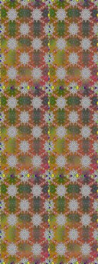 Renkli Bahar Temalı Kusursuz Arkaplan. Raster illüstrasyonunda kusursuz çiçek deseni. Süslü kumaş deseni. Düz Çiçek Elementleri Tasarımı.