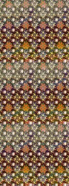 Kahverengi ve bej renkli güzel çiçekli eskiz deseni, suluboya çiçek deseni, duvar kağıdı, kart veya kumaş için fayanslı. Raster..