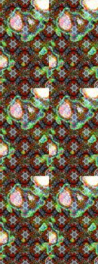 Taslak dekoratif arka plan, çiçek mandala. Çiçek. Raster illüstrasyonu. Yeşil renklerde.