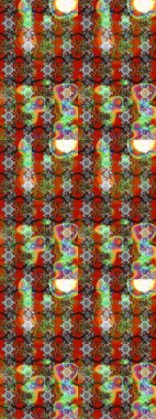 Küçük çiçekteki sevimli çiçek deseni. Kahverengi renkli çiçekler. Raster illüstrasyonu.