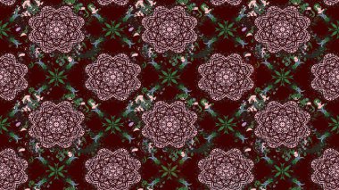 Raster deseni. Küçük çiçekteki sevimli çiçek deseni. Kahverengi renkte yaz çiçekleri. Raster illüstrasyonu.