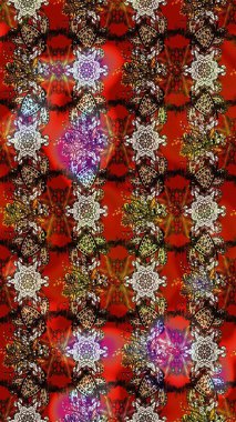 Raster deseni. Küçük çiçekteki sevimli çiçek deseni. Soyut çiçek çizim kalıbı arka planı. Kahverengi renklerde. Raster illüstrasyonu.