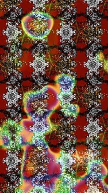 Moda baskıları için zarif bir şablon. Modern çiçek arkaplanı. Parlak renkli çiçekleri ve gri renkli yaprakları olan harika bir çiçek deseni. Halk stili.