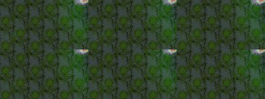 Yeşil ve gri renkte etnik çiçeklerle süslenmiş zarif bir eskiz. Raster Çiçek İllüstrasyonu güzel tekstil..