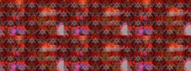 Çiçek buketleriyle klasik bir eskiz şekli. Raster illüstrasyonu. Kahverengi renklerde.