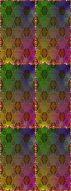 Raster - stok. Kusursuz bir arka plan modeli. Yapraklı çiçekler ve kahverengi renkli papatya çiçekleri..