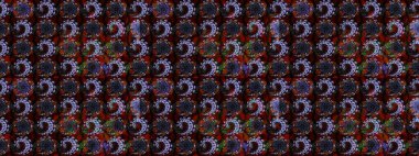 Raster illüstrasyonundaki çiçek desenli çizim. Siyah renkli çiçekler. Renkli Bahar Teması eskiz kalıbı. Düz Çiçek Elementleri Tasarımı.