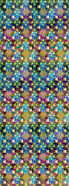 Soyut çiçek çizim kalıbı arka planı. Küçük çiçekteki sevimli çiçek deseni. Raster deseni. Raster illüstrasyonu. Mavi renklerde.