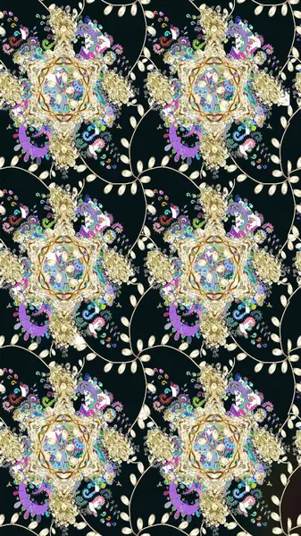 Ev dekoru. Fantezi çiçekli eskiz deseni, doğal duvar kağıdı, çiçek desenli kıvrım çizimi. Paisley el çizimi elementler.