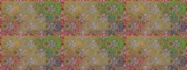 Güzel kumaş deseni. Raster Illustrasyon 'da moda olmayan çiçek deseni. Renkli Yaz Temalı Kusursuz Arkaplan. Düz Çiçek Elementleri Tasarımı.