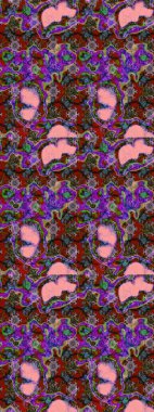 Raster Illustrasyon 'daki Çiçek Deseni' nin son moda çizimi. Düz Çiçek Elementleri Tasarımı. Kırmızı renkte çiçekler. Renkli Yaz Teması çizim şablonu.