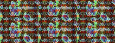 Küçük mavi çiçeklerle oldukça eski bir besin torbası deseni. Tekstil, kumaş, kapaklar, duvar kağıtları, baskı, paket, koleksiyon defteri, örgü, dekupaj için çiçek arkaplanı..