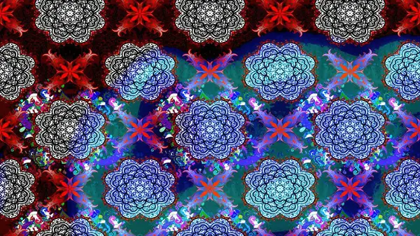 Çiçekli çiçek deseni, suluboya. Mavi renkli çiçekler. Renkli Bahar temalı eskiz modeli. Düz Çiçek Elementleri Tasarım Raster illüstrasyonu.