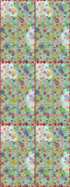 Raster - stok. Tarafsız ve yeşil çiçekli kusursuz desen, suluboya çiçek deseni, şirin çiçek, duvar kağıdı, kart veya kumaş için fayanslı.