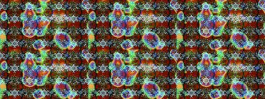 Küçük mavi çiçeklerle oldukça eski bir besin torbası deseni. Tekstil, kumaş, kapaklar, duvar kağıtları, baskı, paket, koleksiyon defteri, örgü, dekupaj için çiçek arkaplanı..