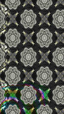 Düz Çiçek Elementleri Tasarımı. Renkli Bahar Teması eskiz kalıbı. Raster illüstrasyonundaki çiçek desenli çizim. Gri renkli çiçekler.