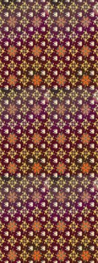 Raster çiçek desenleri çiziyor. Vadinin çiçekleri kahverengi renklerde.