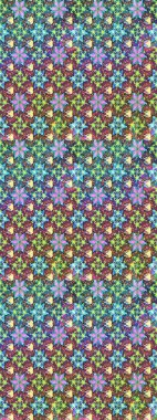 Hediye ambalaj kağıdı, tebrik kartları, posterler ve pankart tasarımı. Mavi renkli çiçekler. Raster düz çiçek çizim deseni.