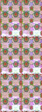 Rasterleştirme Trendy kumaş deseni. Şirin çiçekler. Kesintisiz çizgi deseni.