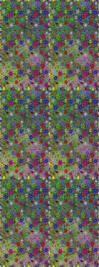 Modaya uygun kumaş deseni. Renkli Yaz Temalı Kusursuz Arkaplan. Düz Çiçek Elementleri Tasarımı. Sevimli çiçek raster deseni.