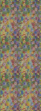 Tekstil için dikişsiz suluboya desen. Şirin çiçekli, desenli, yeşil ve nötr renklerde renksiz desenler. El çizimi çiçek pürüzsüz desen (taş)).