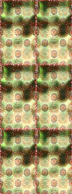 Raster Illustrasyon 'da moda olmayan çiçek deseni. Düz Çiçek Elementleri Tasarımı. Renkli Yaz Temalı Kusursuz Arkaplan. Tarafsız ve kahverengi renkte çiçekler.