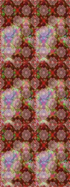 Raster çizimde sorunsuz çiçek desenli. Düz çiçek öğeleri tasarım. Fantezi kumaş deseni. Bahar Tema Dikişsiz desen arka plan rengi.