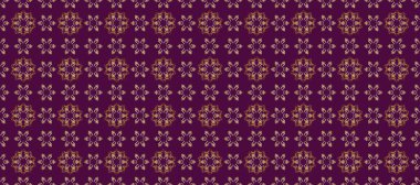 Damask altın soyut çiçek deseni mor, kahverengi ve bej renklerde. Raster illüstrasyonu. Süsleme.