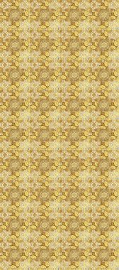 Doğu tarzı arabesk. Altın elementli bej, sarı ve nötr renkler. Raster illüstrasyonu. Raster altın desen. Kusursuz altın desenli bukleler..