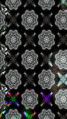 Sevimli çiçek raster deseni. Siyah renkli çiçekler. Sketch Colour Spring Theme eskiz kalıbı. Düz Çiçek Elementleri Tasarımı.