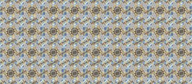 Klasik oryantal desen gri, nötr ve bej renklerden üstündür. Damask pürüzsüz süsü. Geleneksel raster ve altın desen.