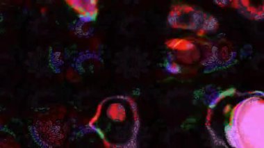 Renkli unsurlarla hareketli arka plan görüntüleri. Çiçekler. Eski model. Bayrak tarzı. Video kaydı. Şablon. Döngü. Kusursuz.. 