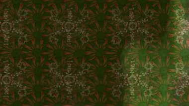 Renkli unsurlarla hareketli arka plan görüntüleri. Çiçekler. Eski model. Bayrak tarzı. Video kaydı. Şablon. Döngü. Kusursuz..