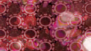 Renkli unsurlarla hareketli arka plan görüntüleri. Çiçekler. Eski model. Bayrak tarzı. Video kaydı. Şablon. Döngü. Kusursuz..