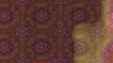 Renkli unsurlarla hareketli arka plan görüntüleri. Çiçekler. Eski model. Bayrak tarzı. Video kaydı. Şablon. Döngü. Kusursuz..